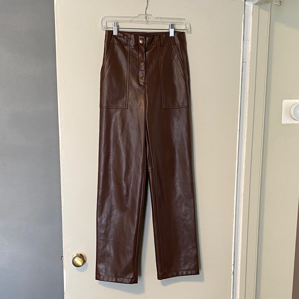 Dynamite Brown Leather Pants
